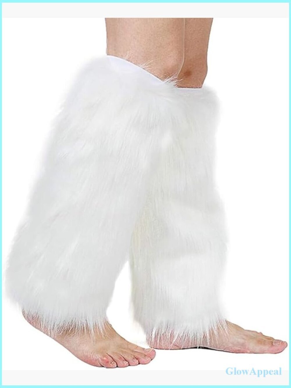 Faux Fur Leg Warmers, Plush Boot Cuffs Wrist Covers Winter Ty